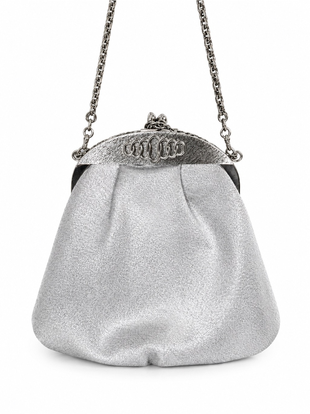 Vintage 1960s Silver Evening Clutch Bag (USA)